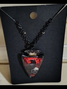 🐦‍⬛📿 New Gothic Raven & Skull Arrowhead Statement Pendant Necklace 🐦‍⬛📿